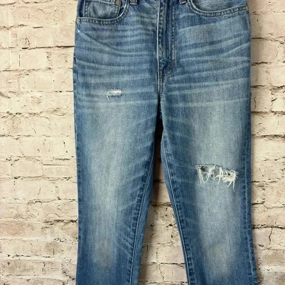 Madewell Women's Size 25 Rigid Skinny Jeans Distressed H5845 High Rise SOLD OUT - Picture 6 of 14